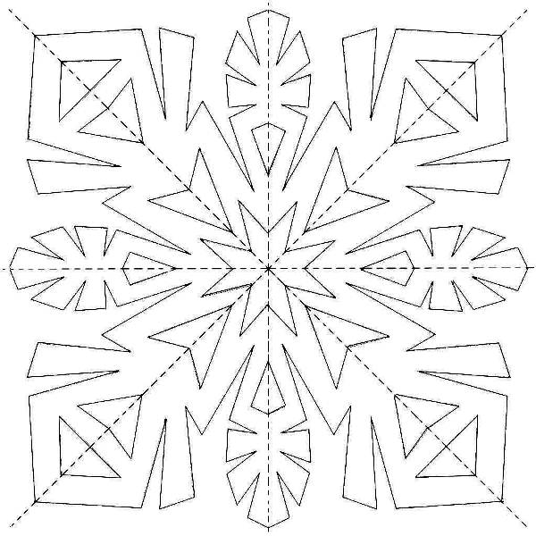 Снежинки из бумаги: шаблоны для вырезания + схемы. Скачивай и распечатывай! этап 43