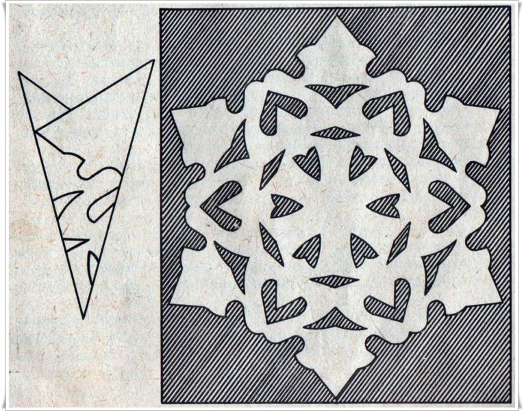 Снежинки из бумаги: шаблоны для вырезания + схемы. Скачивай и распечатывай! этап 48