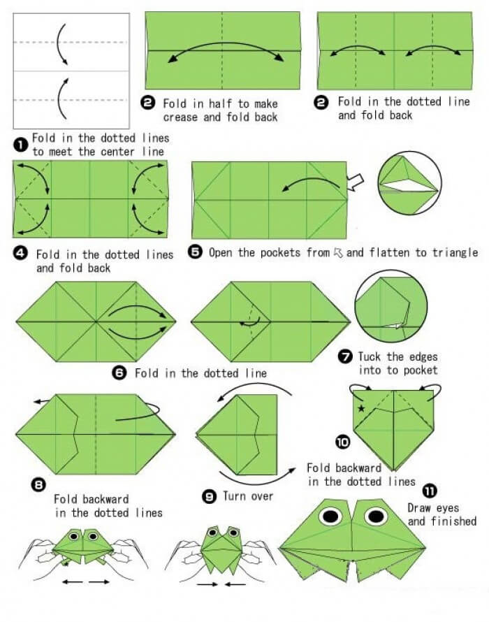 Как сделать голову лягушки из бумаги