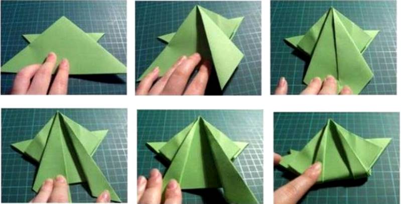 Лягушка-оригами из бумаги: простые схемы с фото