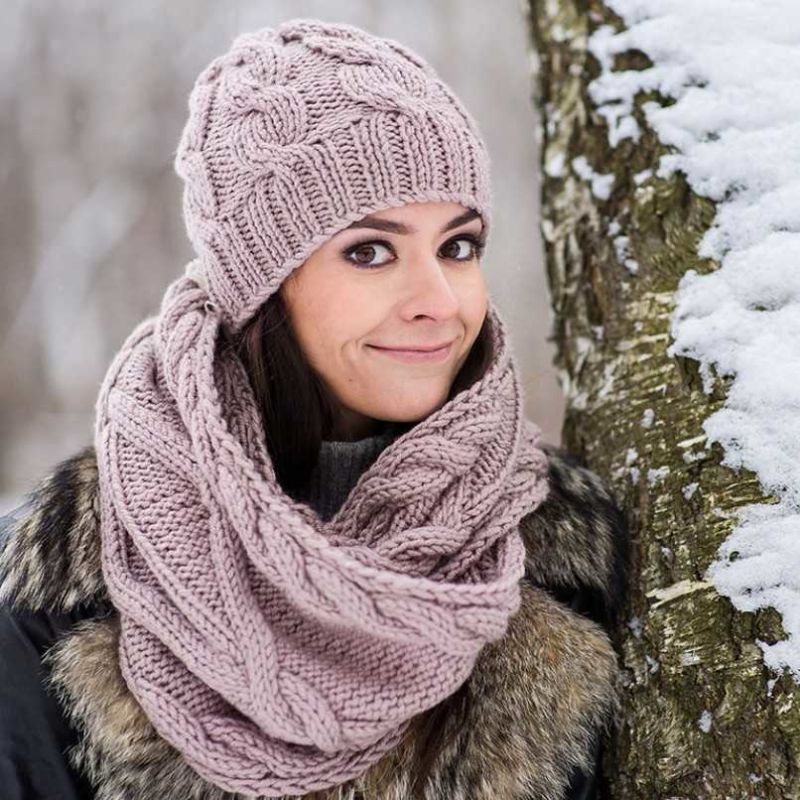 Как сшить шапку и снуд из трикотажа в стиле Family Look своими руками