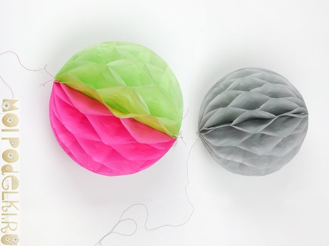как сделать объёмные шары из бумаги
