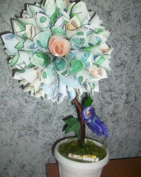 Топиарий из гофрированной бумаги своими руками: 3 мастер-класса, пошаговая инструкция изготовления, с розами, дерево счастья, методом тычкование, из цветной бумаги