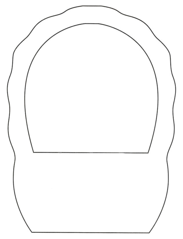 шаблон корзина для аппликации