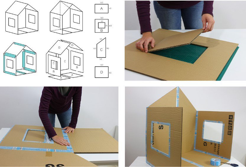Как сделать домик из картона? Картонный домик своими руками