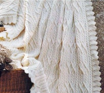Толстый плед крупной вязки; как связать детское одеяло своими руками из мериносовой шерсти