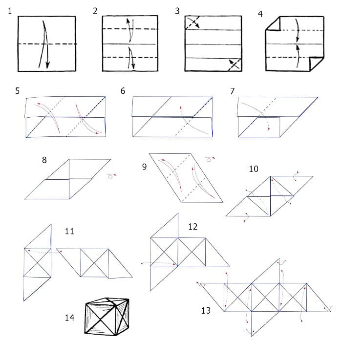 ✂ Как сделать куб из бумаги: схема развёртки кубика Рубика