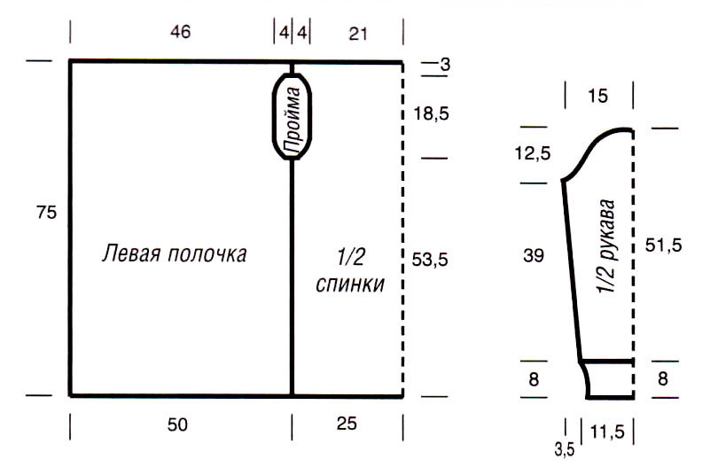 Вязаный кардиган в стиле 