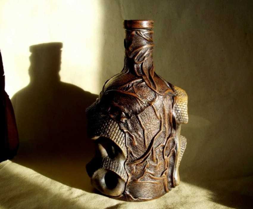 Декорирование бутылок своими руками и подручными средствами, мастер класс, фото дизайнов