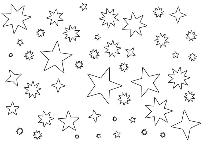 Трафарет и шаблоны Звезды для вырезания из бумаги — распечатать бесплатно
