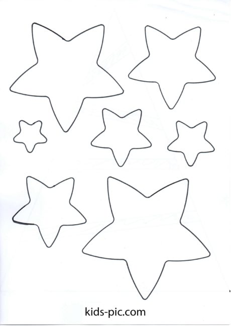 Трафарет и шаблоны Звезды для вырезания из бумаги — распечатать бесплатно