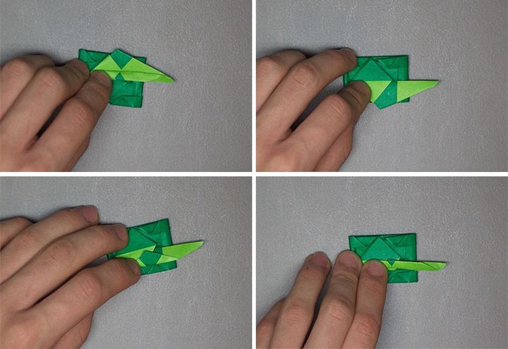 Сборка танка-оригами
