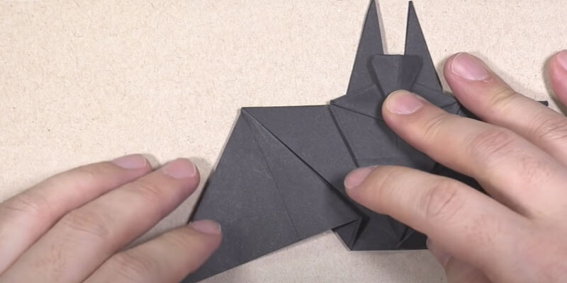 Летучая мышь из бумаги своими руками