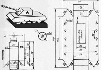 Как сделать из бумаги танк