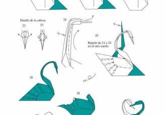 Как сделать лебедя из бумаги