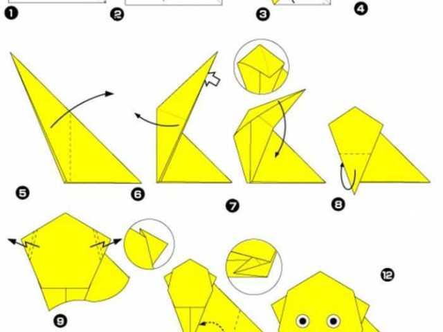 Оригами из бумаги животные