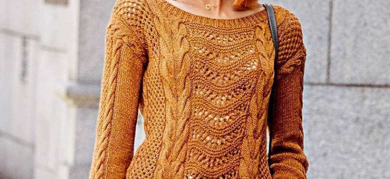Свитер спицами женский: модные модели и схемы вязания