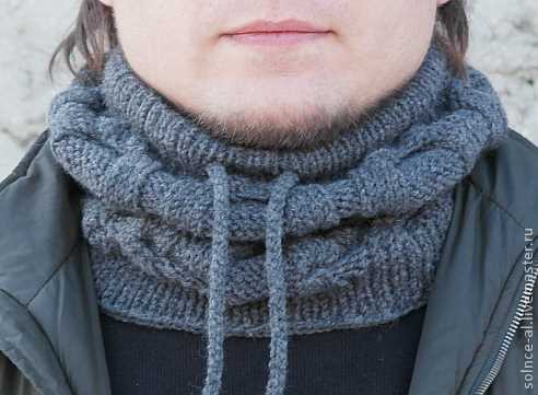 Мужской шарф снуд спицами: модные тренды и стильные решения