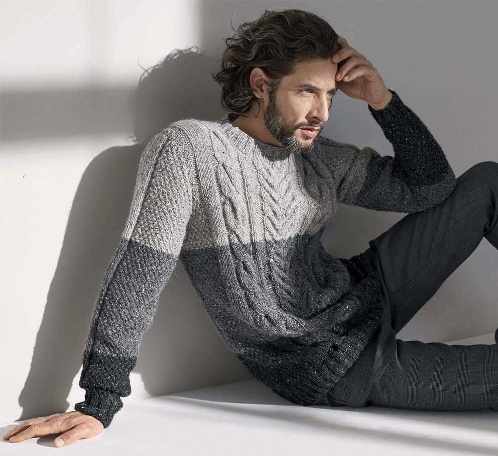 Связать мужской свитер: фото и схемы