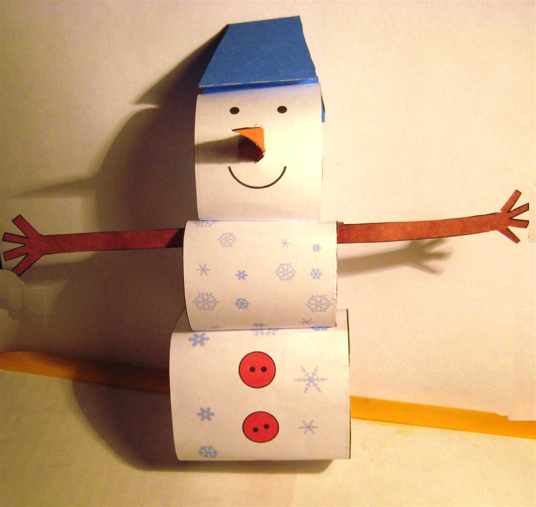 Как сделать снеговика из бумаги своими руками